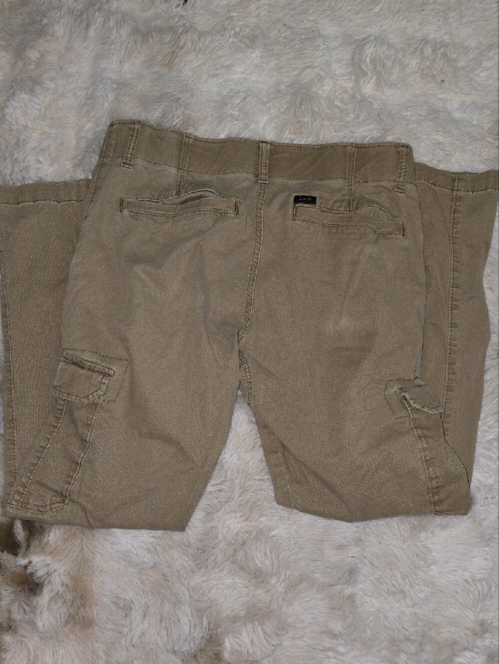 Lee Men's Regular Fit Straight Leg Tan Cargo Pants 32 X 30 - Picture 3 of 6